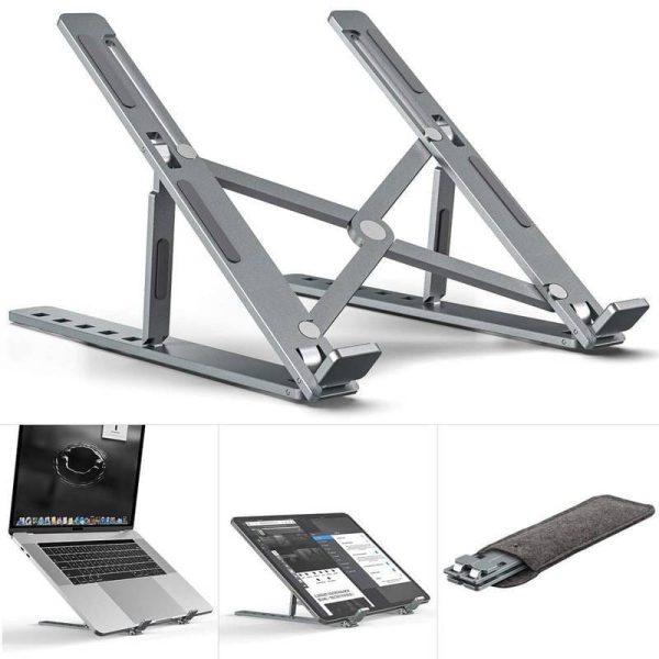 Alternative view of Speed-X Professional Adjustable Aluminum Laptop Stand – Heavy Duty 16 Inch Height, Foldable & Portable (6 Angles)