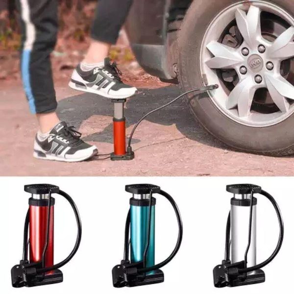 High Pressure Foot Air Pump – Heavy-Duty Mini Foot Pump for Bicycle, Ball, Scooter, Car & Inflatable Toys (Without Gauge) (Random Color)