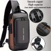Waterproof Anti-Theft Men Sling Bag with TSA Lock