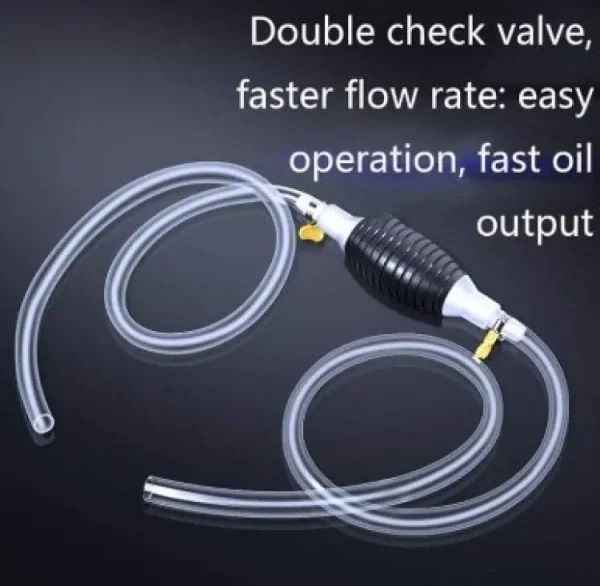Alternative view of Universal Manual Siphon Hand Pump – High-Flow Liquid Transfer Kit with Reinforced PVC Hose