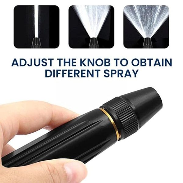Alternative view of High Pressure Metal Brass Adjustable Nozzle Water Spray Gun – Heavy-Duty Garden & Car Wash Cleaning Tool