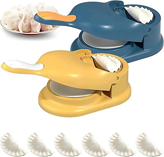 Alternative view of 2-In-1 Manual Dumpling Maker & Dough Press Machine | Portable Samosa & Gujiya Mould Tool | Easy Kitchen DIY Pastry Accessory