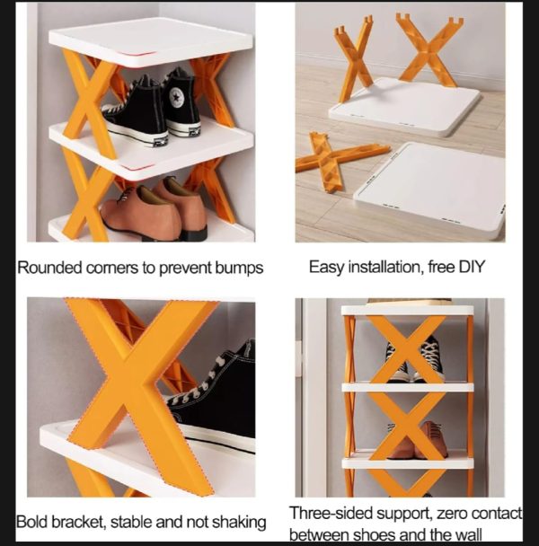 Alternative view of 4-Layer Foldable Shoe Storage Rack