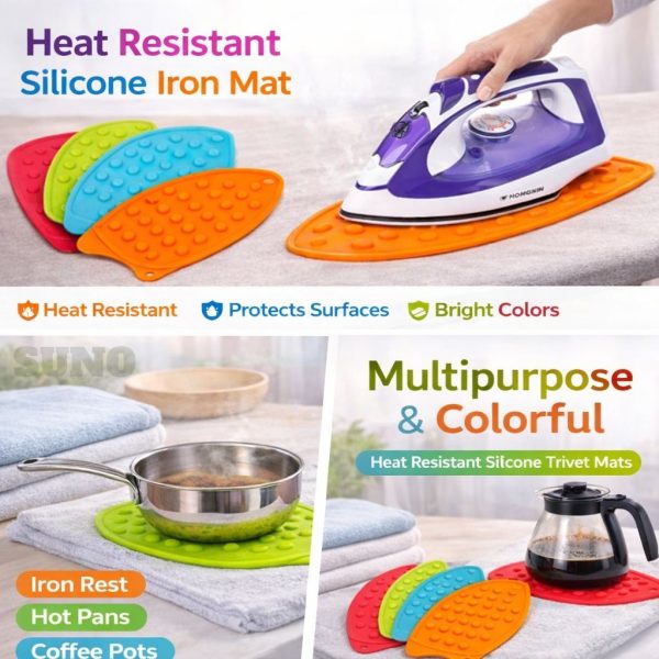 Silicon Iron Mat | Heat-Resistant Iron Pad For Flat Irons & Ironing Boards | Multipurpose Silicone Iron Mat