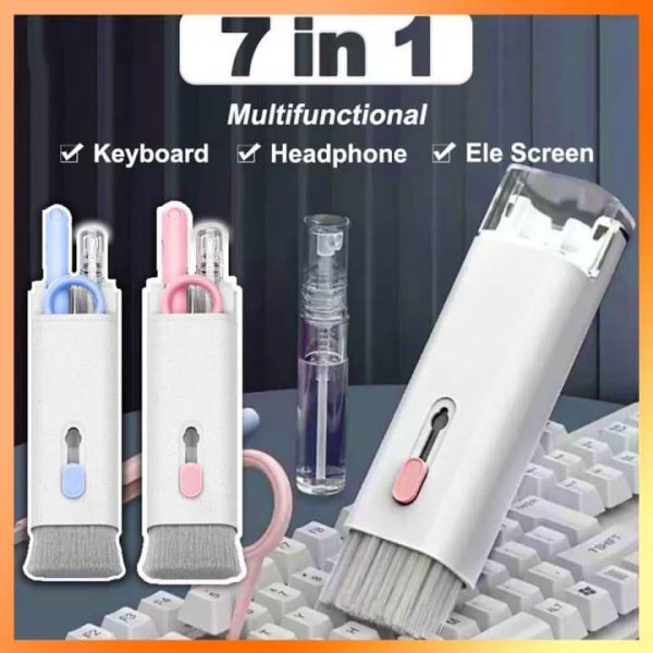 7 in 1 Computer Keyboard Cleaner Brush Kit – Multi-Function Earphone Cleaning Pen & Keycap Puller Tool Set