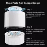Mosquito Trap with Killer Lamp | Eco Friendly Chemical Free USB Connected UV LED Light Fly Bug Di-Speller with Suction Fan Repellent Lamp (Random color) - Image 8