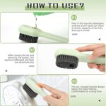 Multifunctional Shoe Brush with Liquid Box, Household Soft Fur Liquid Cleaning Shoe Brush, Long Handle Shoe Brush Press Type Automatic Liquid Shoe Brush - Image 5
