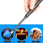 360° Outdoor Kitchen USB Rechargeable Arc Lighter – Flexible Neck, Safety Lock, Windproof & Eco-Friendly Design- Random color - Image 3