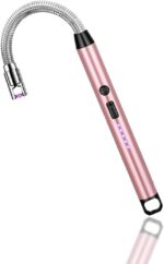 360° Outdoor Kitchen USB Rechargeable Arc Lighter – Flexible Neck, Safety Lock, Windproof & Eco-Friendly Design- Random color - Image 5