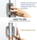Child Safety Fridge Lock – Self Adhesive Baby Proof Lock for Refrigerator, Cabinets & Drawers | Strong, Easy Installation - Image 3