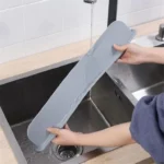 Silicon Sink Splash Guard With Suction Cups  16 Inch Strong Suction Kitchen Sink Water Splash Guard - Image 3