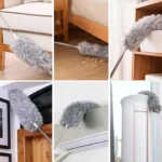 Microfiber Fan Duster | Telescopic Extendable Gray Duster | 360 Flexible Dirt & Dust Duster For Home Office Use | Micro Fiber Duster - Image 5