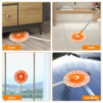 360° Rotating Microfiber Mop | Round Shape | Extendable Adjustable Stick | Floor Cleaning Accessories for Home - Image 3