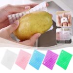 Silicone Fruit And Vegetable Cleaning Brush With Handle Flexible Kitchen Cleaning Tool For Potatoes Carrots Corn - Image 7