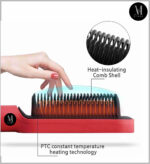 Electric Hair Straightening & Curling Comb/Brush - Dual-Purpose Professional Hair Styler, Non-Damaging Splint, | 2 in 1 Hair Straightener | ( Random Color ) - Image 6