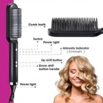 Electric Hair Straightening & Curling Comb/Brush - Dual-Purpose Professional Hair Styler, Non-Damaging Splint, | 2 in 1 Hair Straightener | ( Random Color ) - Image 10