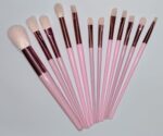 13 Pieces Soft Fluffy Makeup Brush Set - Cosmetics Brush Set - Makeup Brush Kit - Blush and Powder Brushes - Makeup Brushes for Foundation - Pink Color - Without Box - Image 8
