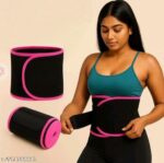 Waist Trimmer Belt for Men & Women | Sweat Belt for Workout & Gym | Adjustable Tummy Support Belt | Free Size - Image 4