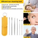 Pack off 6 Ear Pick with Storage Bag Dig Ear Wax Remover Cleaner Care Portable Travel Kit Cleaner Spoon - Image 3